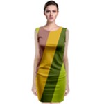 Autumn Harmony Geometric Style Print  Classic Sleeveless Midi Dress