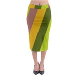 Autumn Harmony Geometric Style Print  Midi Pencil Skirt