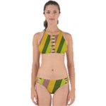 Autumn Harmony Geometric Style Print  Perfectly Cut Out Bikini Set