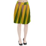 Autumn Harmony Geometric Style Print  Pleated Skirt