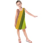 Autumn Harmony Geometric Style Print  Kids  Sleeveless Dress