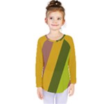 Autumn Harmony Geometric Style Print  Kids  Long Sleeve T-Shirt