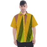 Autumn Harmony Geometric Style Print  Men s Short Sleeve Shirt