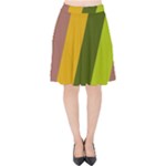 Autumn Harmony Geometric Style Print  Velvet High Waist Skirt