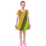 Autumn Harmony Geometric Style Print  Kids  Short Sleeve Velvet Dress