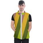 Autumn Harmony Geometric Style Print  Men s Puffer Vest