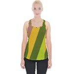 Autumn Harmony Geometric Style Print  Piece Up Tank Top