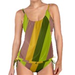 Autumn Harmony Geometric Style Print  Tankini Set