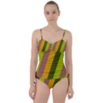 Autumn Harmony Geometric Style Print  Sweetheart Tankini Set