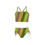 Autumn Harmony Geometric Style Print  Girls  Tankini Swimsuit