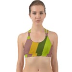 Autumn Harmony Geometric Style Print  Back Web Sports Bra