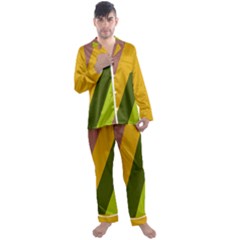 Men s Long Sleeve Satin Pajamas Set 