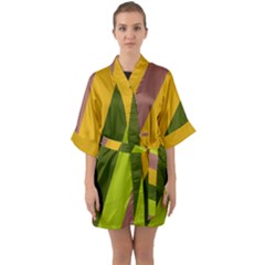 Half Sleeve Satin Kimono  