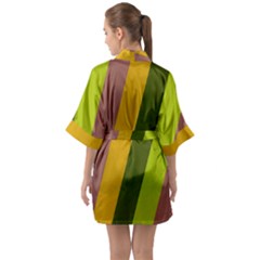 Half Sleeve Satin Kimono  