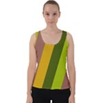 Autumn Harmony Geometric Style Print  Velvet Tank Top