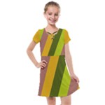 Autumn Harmony Geometric Style Print  Kids  Cross Web Dress