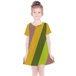 Autumn Harmony Geometric Style Print  Kids  Simple Cotton Dress