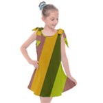 Autumn Harmony Geometric Style Print  Kids  Tie Up Tunic Dress