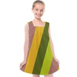 Autumn Harmony Geometric Style Print  Kids  Cross Back Dress