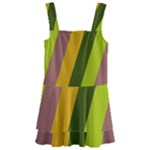 Autumn Harmony Geometric Style Print  Kids  Layered Skirt Swimsuit