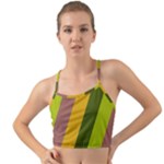 Autumn Harmony Geometric Style Print  Mini Tank Bikini Top