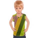 Autumn Harmony Geometric Style Print  Kids  Sport Tank Top