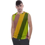 Autumn Harmony Geometric Style Print  Men s Regular Tank Top