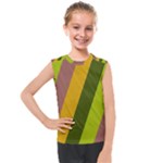 Autumn Harmony Geometric Style Print  Kids  Mesh Tank Top