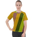 Autumn Harmony Geometric Style Print  Women s Sport Raglan T-Shirt