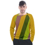 Autumn Harmony Geometric Style Print  Men s Long Sleeve Raglan T-Shirt