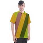 Autumn Harmony Geometric Style Print  Men s Polo T-Shirt