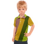 Autumn Harmony Geometric Style Print  Kids  Polo T-Shirt