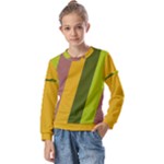 Autumn Harmony Geometric Style Print  Kids  Long Sleeve T-Shirt with Frill 