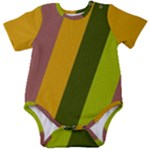 Autumn Harmony Geometric Style Print  Baby Short Sleeve Bodysuit