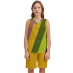 Autumn Harmony Geometric Style Print  Kids  Basketball Mesh Set