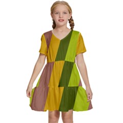 Kids  Short Sleeve Tiered Mini Dress 