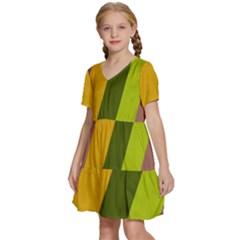 Kids  Short Sleeve Tiered Mini Dress 