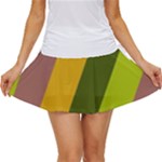 Autumn Harmony Geometric Style Print  Women s Skort