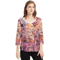 Chiffon Quarter Sleeve Blouse 