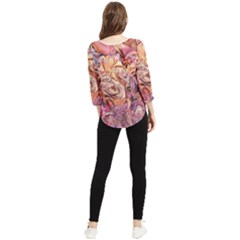 Chiffon Quarter Sleeve Blouse 