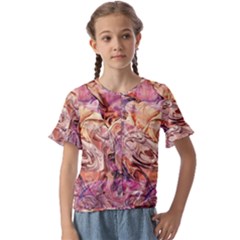 Kids  Cuff Sleeve Scrunch Bottom T-Shirt 