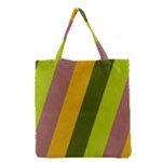 Autmn Stripes Colors Geometric Print Design Grocery Tote Bag