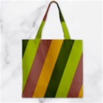 Autmn Stripes Colors Geometric Print Design Zipper Grocery Tote Bag