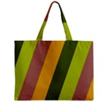 Autmn Stripes Colors Geometric Print Design Zipper Mini Tote Bag