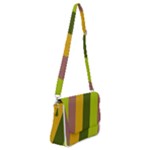 Autmn Stripes Colors Geometric Print Design Shoulder Bag with Back Zipper