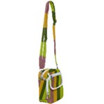 Autmn Stripes Colors Geometric Print Design Shoulder Strap Belt Bag