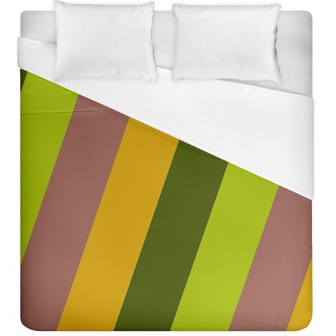 Autmn Stripes Colors Geometric Print Design Duvet Cover (King Size) from ArtsNow.com