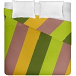 Autmn Stripes Colors Geometric Print Design Duvet Cover Double Side (King Size)