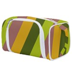 Autmn Stripes Colors Geometric Print Design Toiletries Pouch