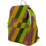 Autmn Stripes Colors Geometric Print Design Top Flap Backpack